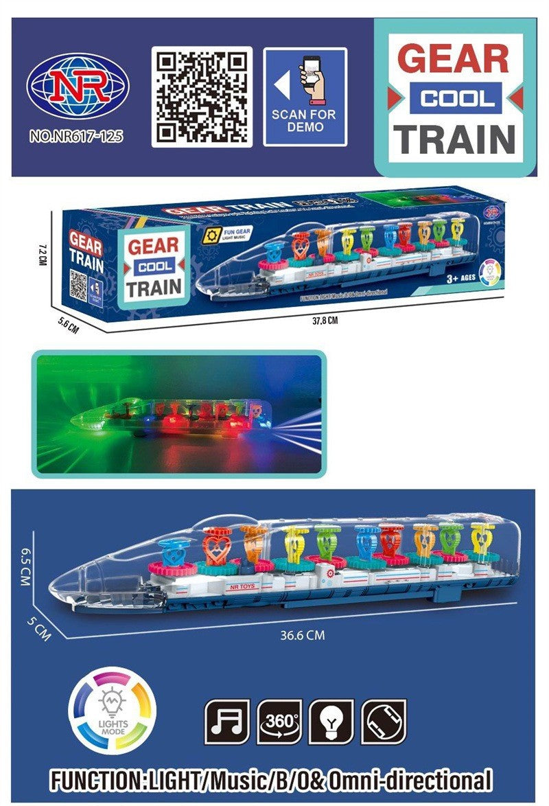 Gear Train - The Colorful Train That Goes Round and Round!