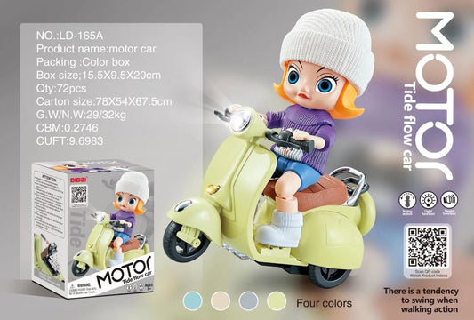 Girl on Motorcycle - Toy with Light and Music